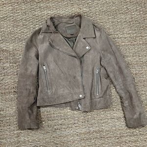 BLANK NYC - Taupe suede moto jacket size large